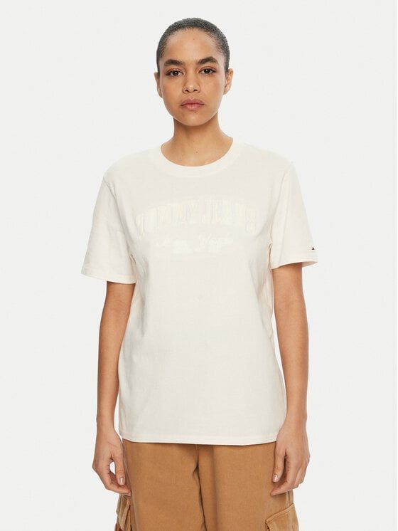 Tommy Hilfiger - Áo thun tay ngắn nữ TH Relaxed Gmd Varsity Tee