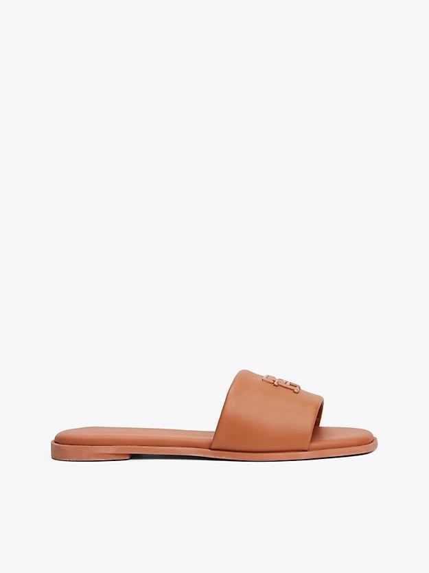 Tommy Hilfiger - Dép quai ngang nữ TH Monogram Leather Mules