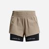 Under Armour - Quần ngắn tập luyện 2 trong 1 nữ Project Rock Flex Short Training