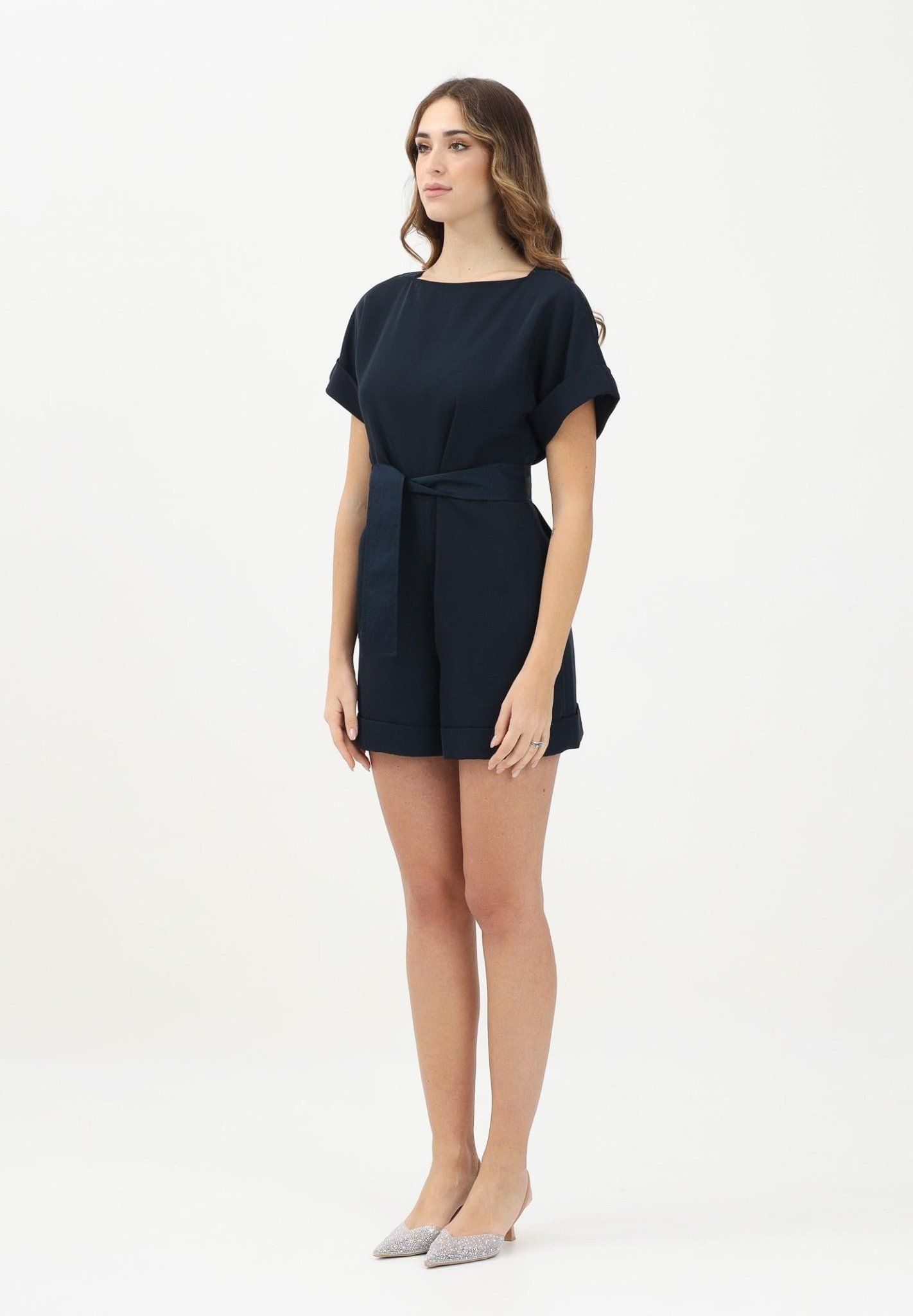 Armani Exchange - Áo liền quần nữ Ax Women's Blue Playsuit
