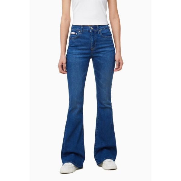 Calvin Klein - Quần jeans dài CK nữ High Rise Flare Lapis