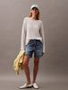 Calvin Klein - Áo len CK nữ Boxy Linen Nylon Jumper