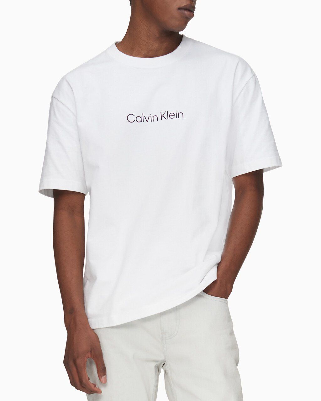 Calvin Klein - Áo tay ngắn nam Calvin Logo Crew Neck Tee