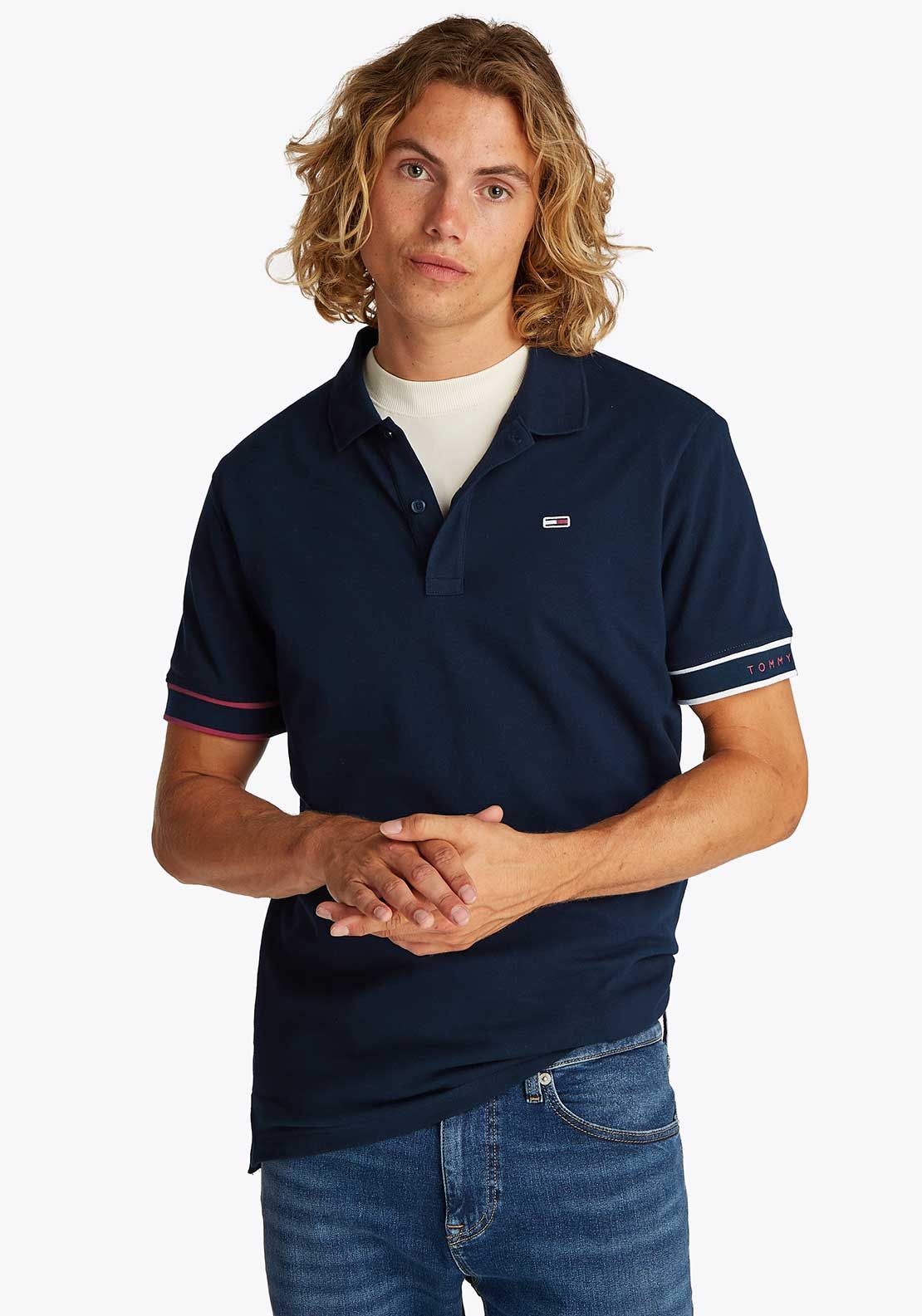 Tommy Hilfiger - Áo polo tay ngắn nam Slim Flag Cuff Polo