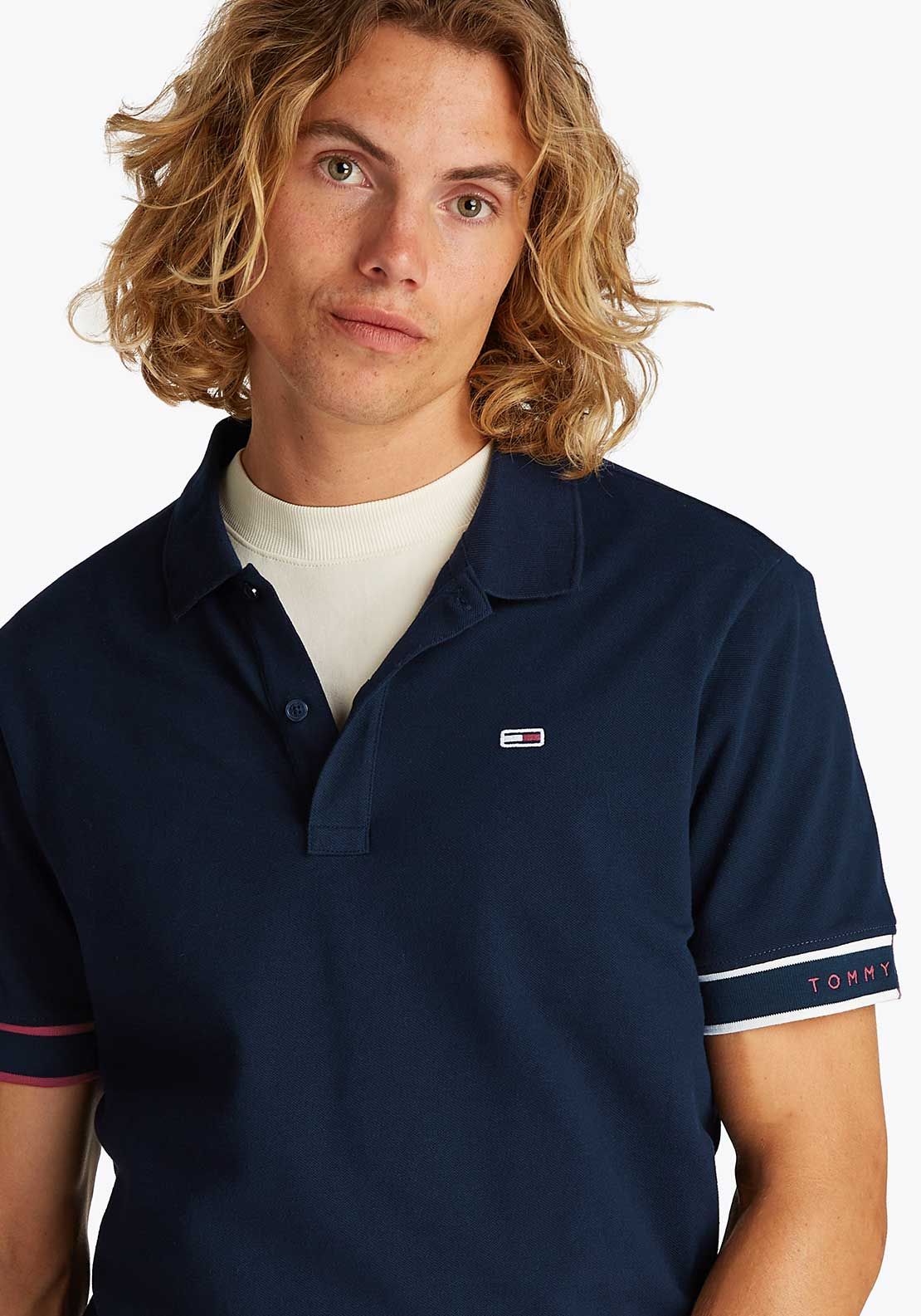 Tommy Hilfiger - Áo polo tay ngắn nam Slim Flag Cuff Polo