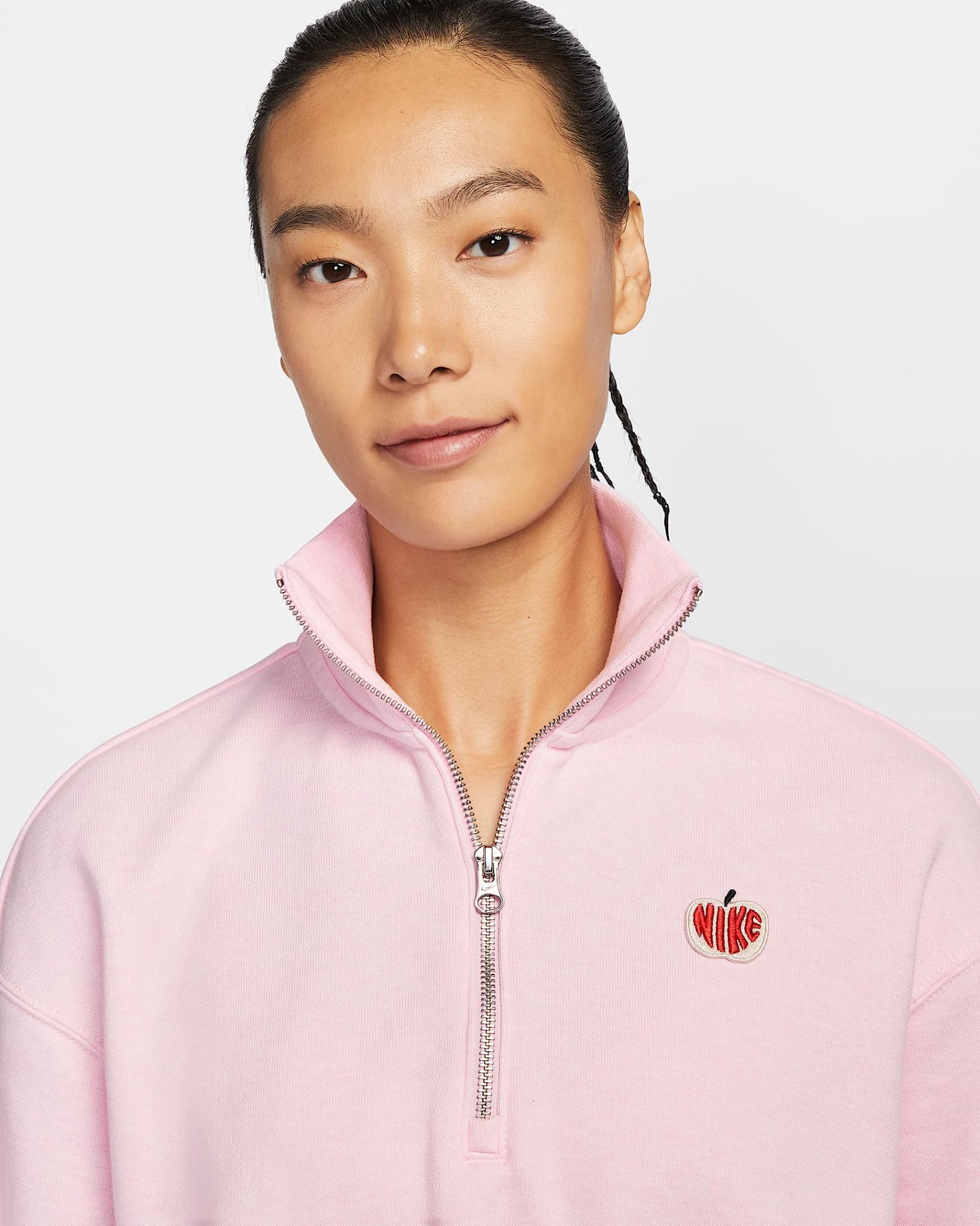 Nike - Áo tay dài thể thao Nữ Sportswear Phoenix Fleece Women's 1/2-Zip Cropped Sweatshirt
