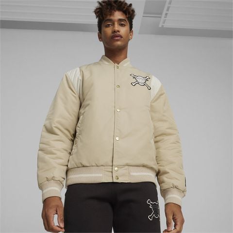 Puma - Áo khoác nam X One Piece Varsity Woven Putty Lifestyle Jacket