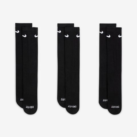 Nike - Bộ ba đôi Vớ thể thao cổ cao Nam Everyday Plus Cushioned Training Crew Socks (3 Pairs)