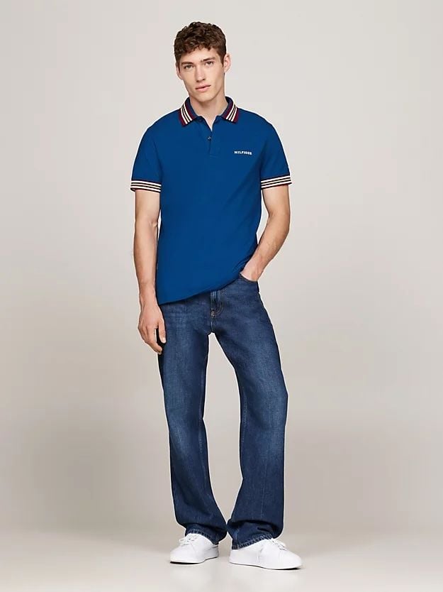 Tommy Hilfiger - Áo polo tay ngắn nam Contrast Collar Regular Polo Shirt