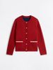 Tommy Hilfiger - Áo khoác len tay dài nữ Reversible Crew Neck Cardigan