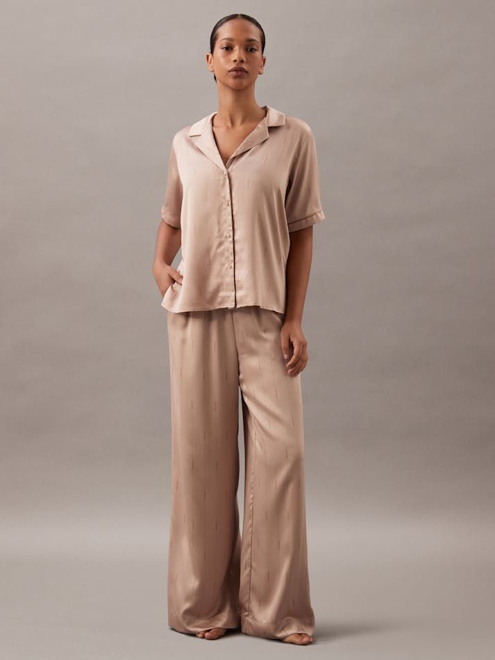 Calvin Klein - Áo ngủ CK nữ Satin Sheen Pyjama Shirt