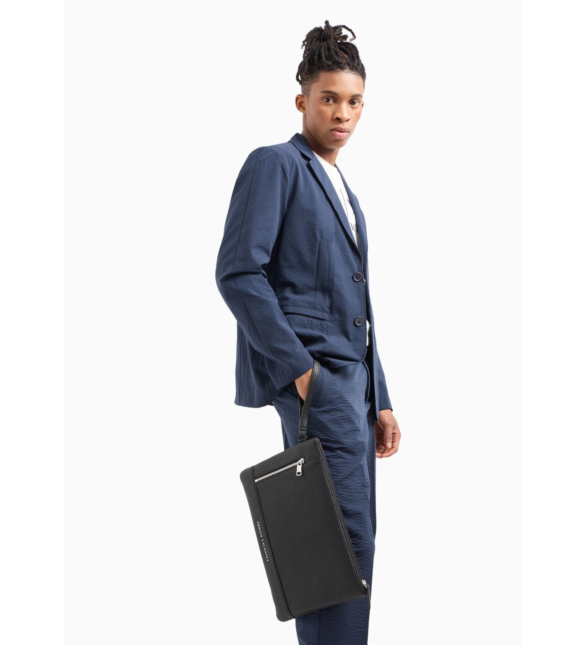 Armani Exchange - Ví cầm tay nam Ax Pochette bag black