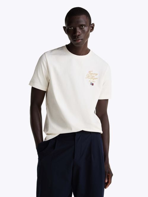 Tommy Hilfiger - Áo thun tay ngắn nam Script Hilfiger Stack Tee