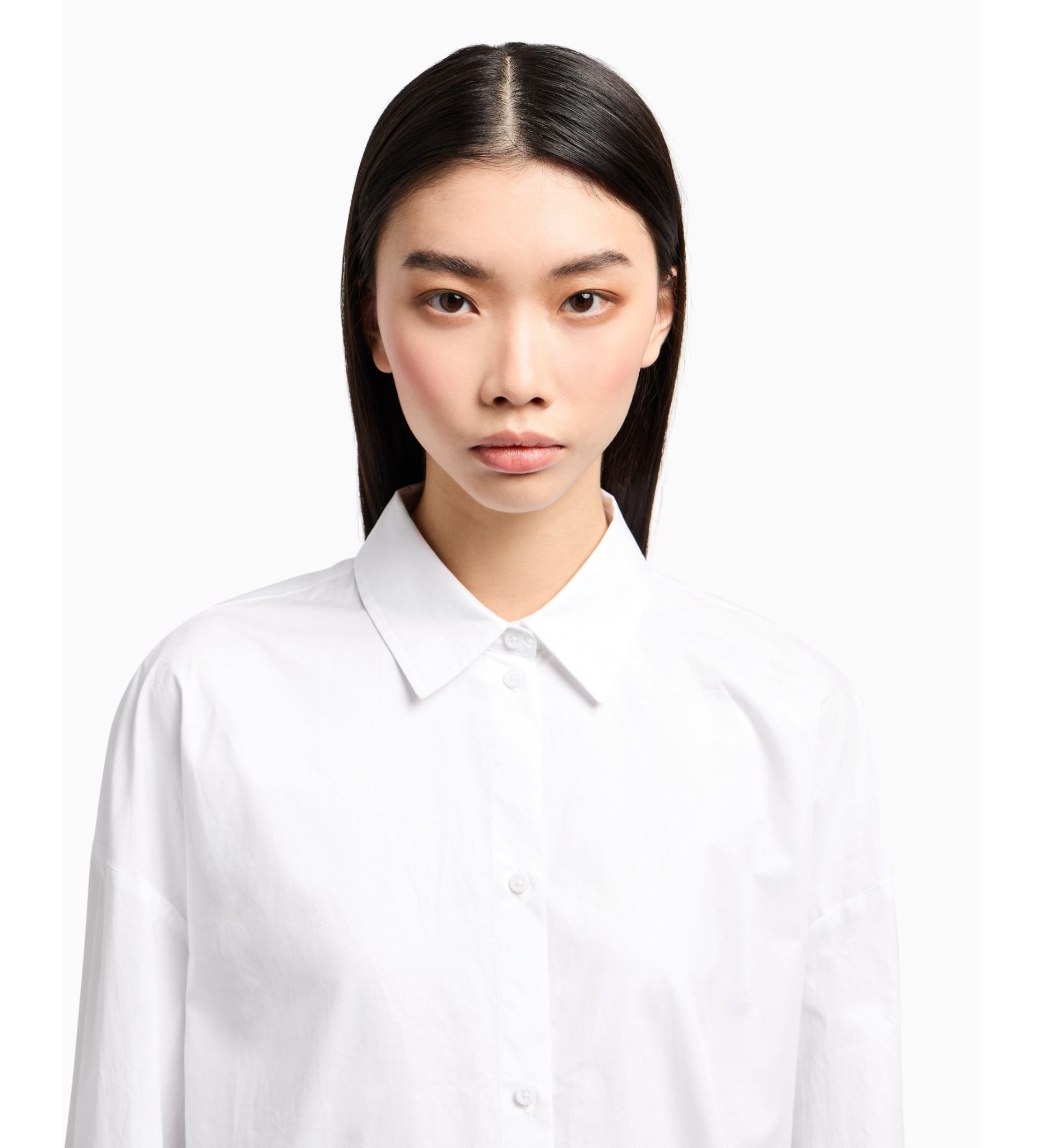 Armani Exchange - Áo sơ mi nữ Ax Long sleeve shirt white
