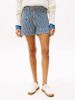 Tommy Hilfiger - Quần ngắn nữ Stripe Flared Denim Shorts
