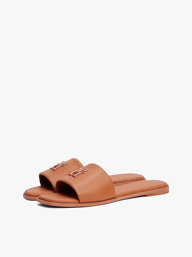 Tommy Hilfiger - Dép quai ngang nữ TH Monogram Leather Mules