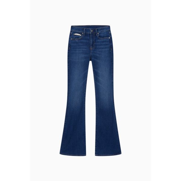 Calvin Klein - Quần jeans dài CK nữ High Rise Flare Lapis