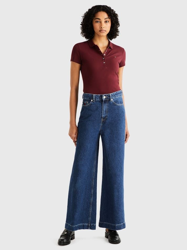 Tommy Hilfiger - Áo polo tay ngắn nữ TH Premium Slim Polo