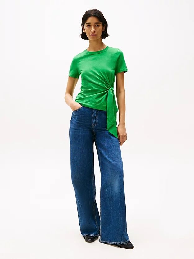 Tommy Hilfiger - Áo tay ngắn nữ Side Knot Crew Neck T-Shirt