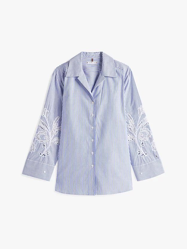 Tommy Hilfiger - Áo sơ mi tay dài nữ Broderie Anglaise Cotton Shirt