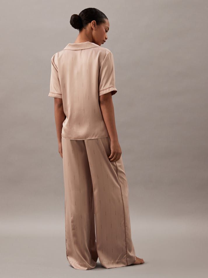 Calvin Klein - Áo ngủ CK nữ Satin Sheen Pyjama Shirt