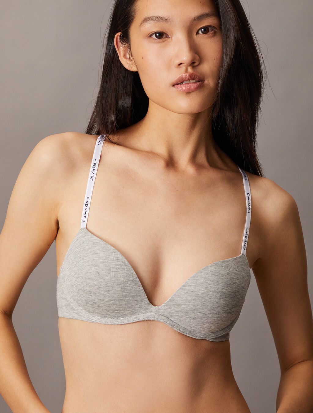 Calvin Klein - Áo ngực CK nữ Cotton Modal Wirefree Push Up Plunge Bra