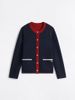 Tommy Hilfiger - Áo khoác len tay dài nữ Reversible Crew Neck Cardigan