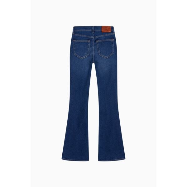 Calvin Klein - Quần jeans dài CK nữ High Rise Flare Lapis