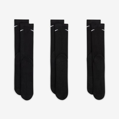 Nike - Bộ ba đôi Vớ thể thao cổ cao Nam Everyday Plus Cushioned Training Crew Socks (3 Pairs)
