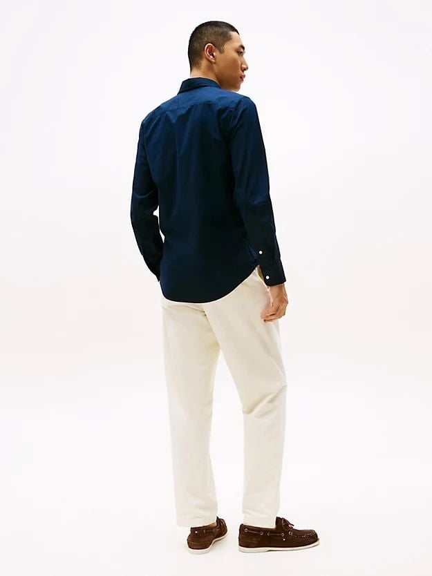 Tommy Hilfiger - Áo sơ mi tay dài nam TH Flex Slim Fit Poplin Shirt