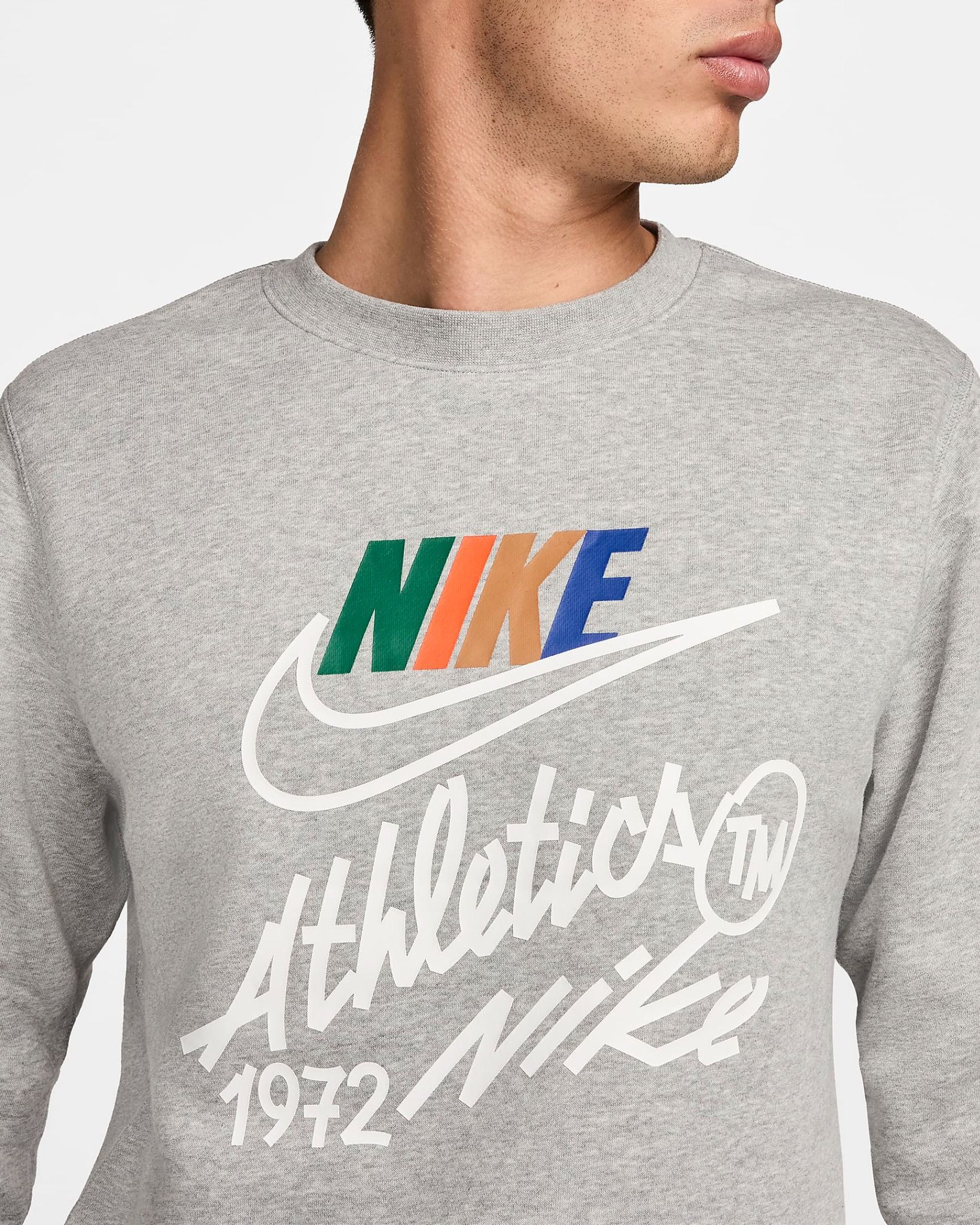 Nike - Áo tay dài thể thao Nam Club Fleece Men's Crew