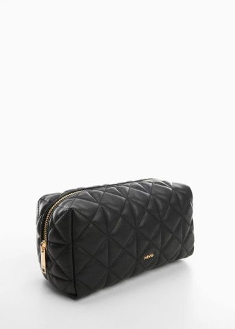 Mango - Túi xách nữ Quilted toiletry bag with logo