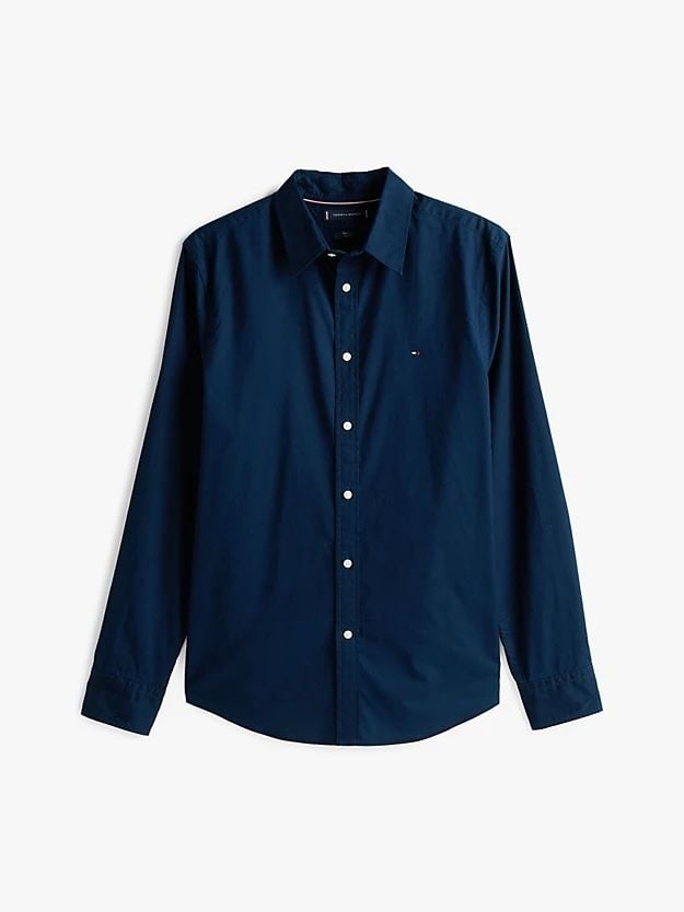 Tommy Hilfiger - Áo sơ mi tay dài nam TH Flex Slim Fit Poplin Shirt