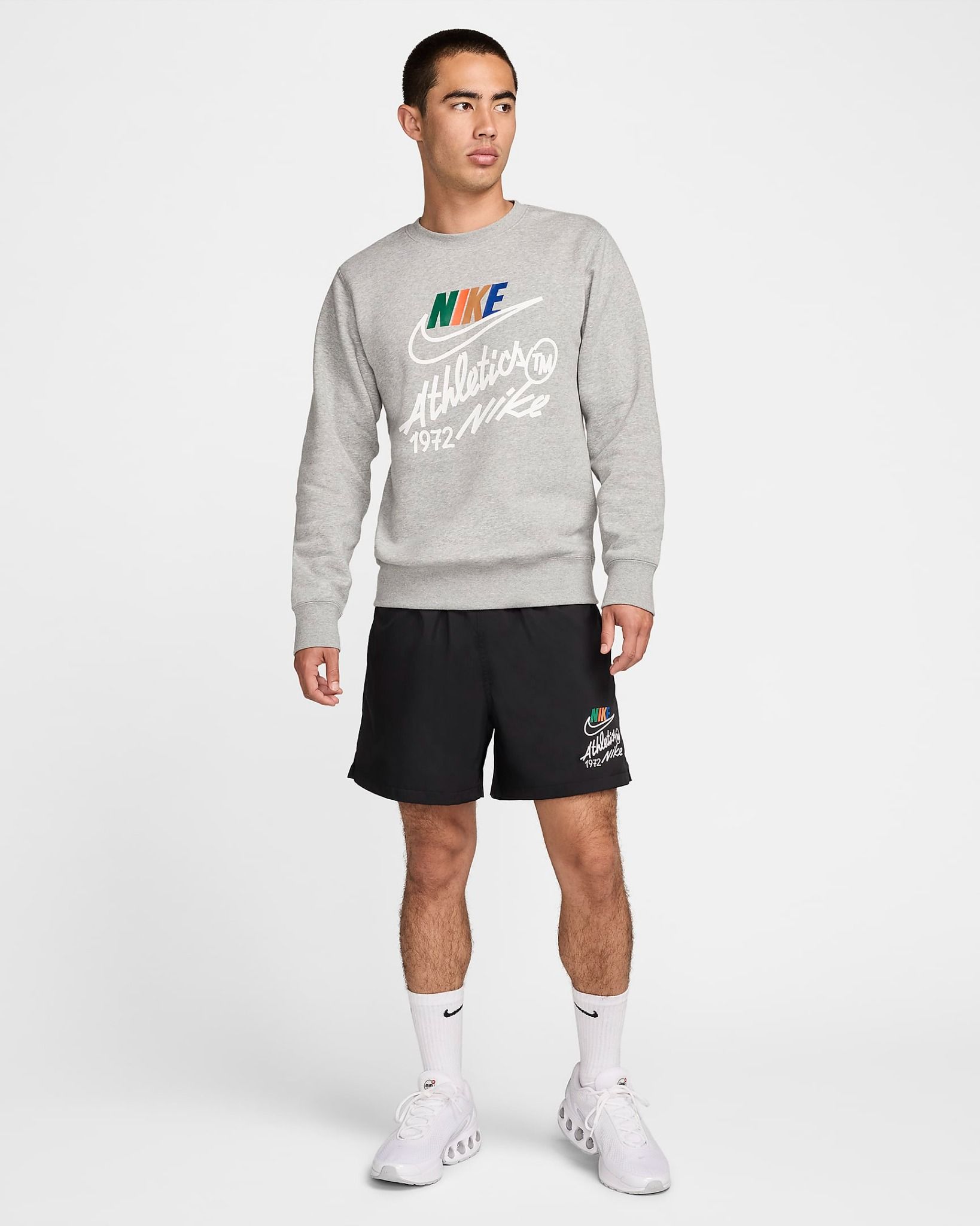 Nike - Áo tay dài thể thao Nam Club Fleece Men's Crew