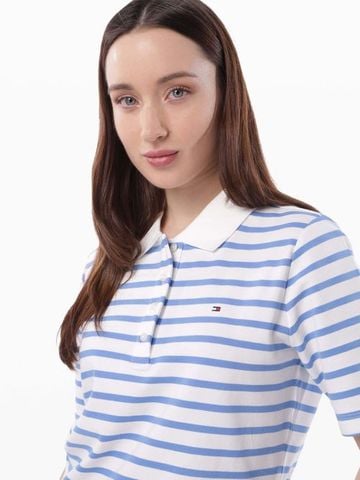 Tommy Hilfiger - Áo polo tay ngắn nữ 1985 Regular Pique Polo - 3