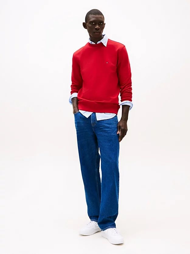 Tommy Hilfiger - Giày nam Leather Mixed Texture Trainers