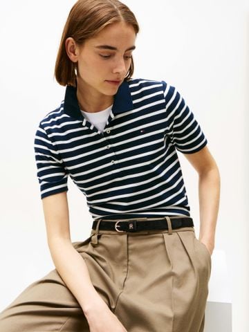 Tommy Hilfiger - Áo polo tay ngắn nữ 1985 Collection Flag Embroidery Regular Polo - 2