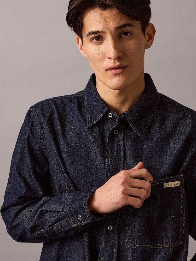 Calvin Klein - Áo sơ mi CK nam tay dài Regular Denim Shirt