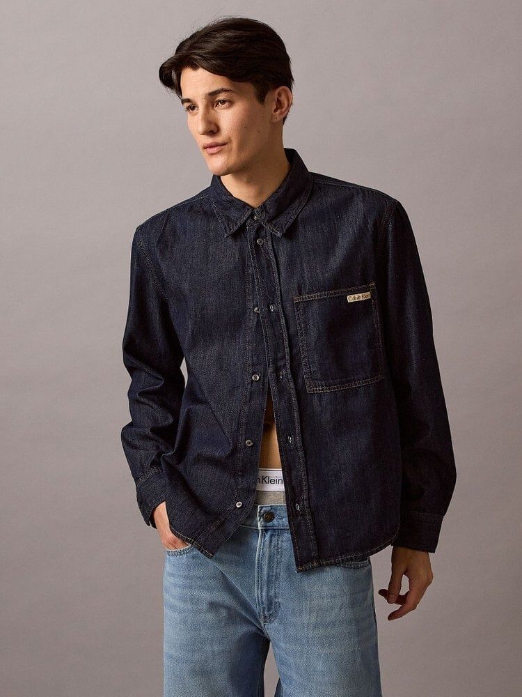Calvin Klein - Áo sơ mi CK nam tay dài Regular Denim Shirt