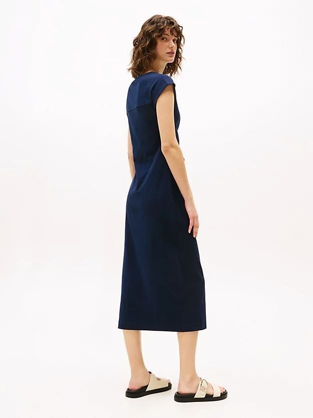 Tommy Hilfiger - Đầm nữ Boat Neck Slim Midi Dress