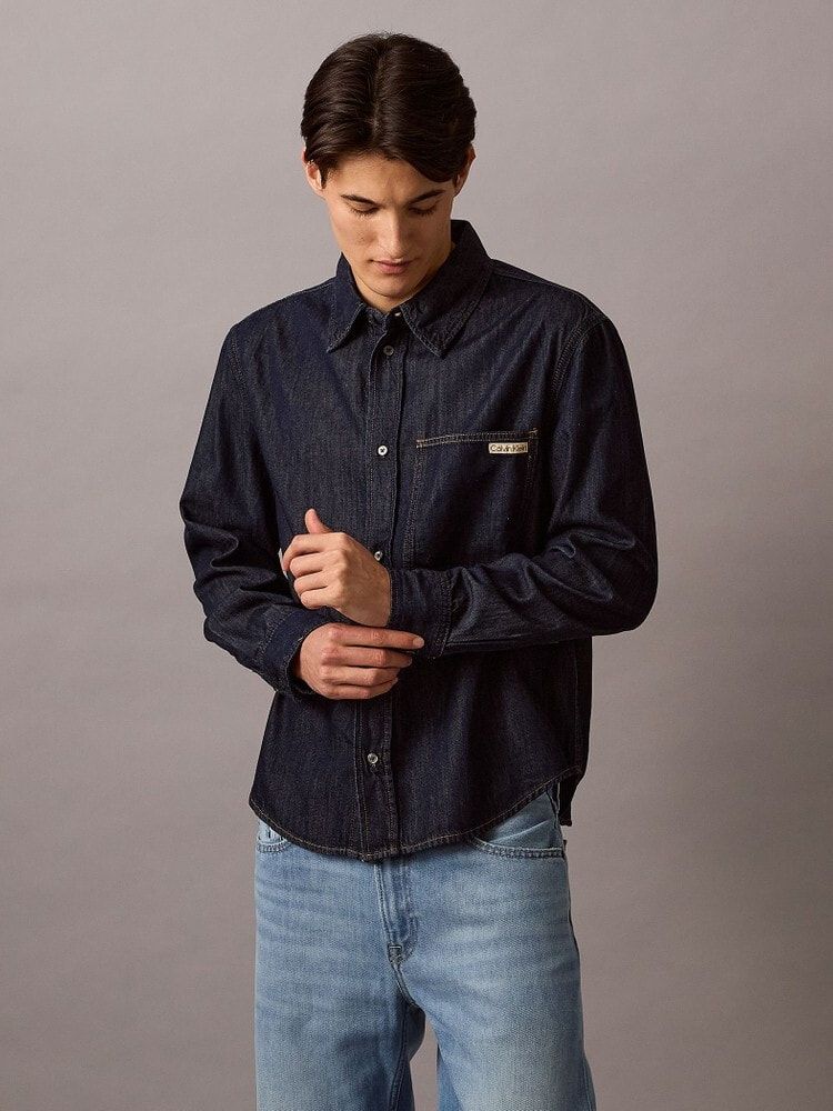 Calvin Klein - Áo sơ mi CK nam tay dài Regular Denim Shirt