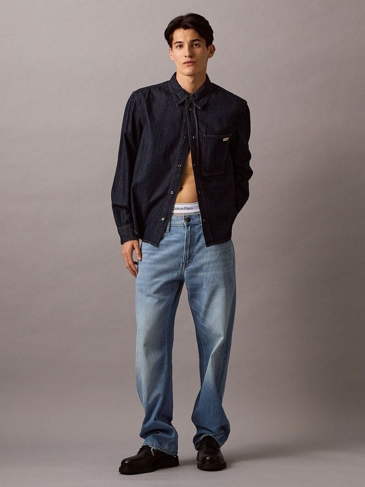 Calvin Klein - Áo sơ mi CK nam tay dài Regular Denim Shirt
