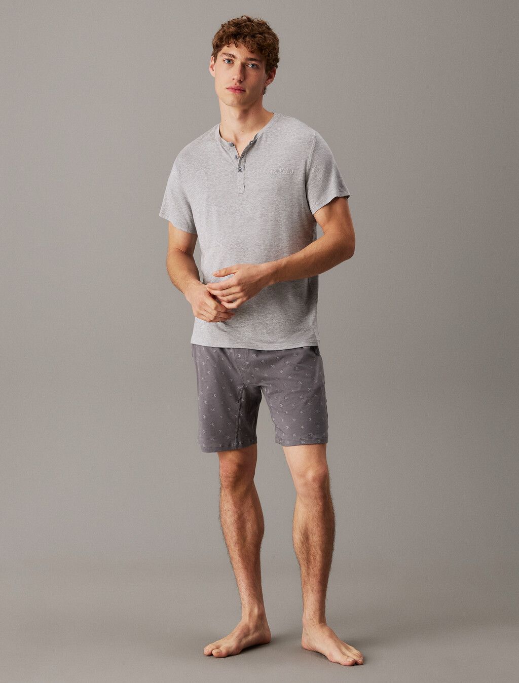 Calvin Klein - Áo ngủ CK nam Ultra Soft Modal Henley Sleep T-Shirt