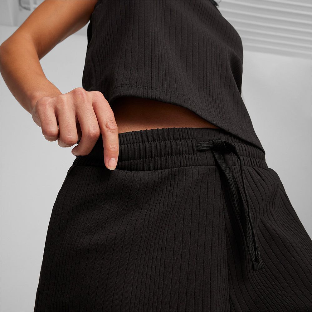 Puma - Quần đùi thể thao nữ Classics Ribbed A-Line Lifestyle
