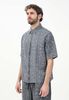 Armani Exchange - Áo sơ mi nam AX Men's Grey Short Sleeve Shirt with Bandana Pattern