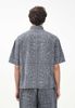 Armani Exchange - Áo sơ mi nam AX Men's Grey Short Sleeve Shirt with Bandana Pattern