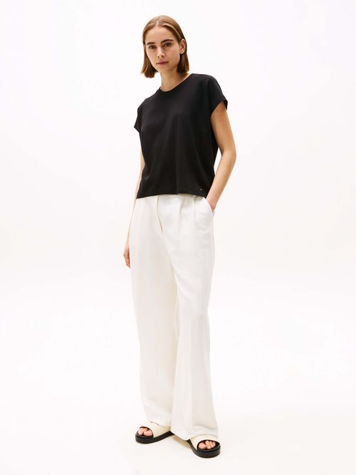 Tommy Hilfiger - Áo thun tay ngắn nữ Relaxed Modern Cody Cap Sleeve