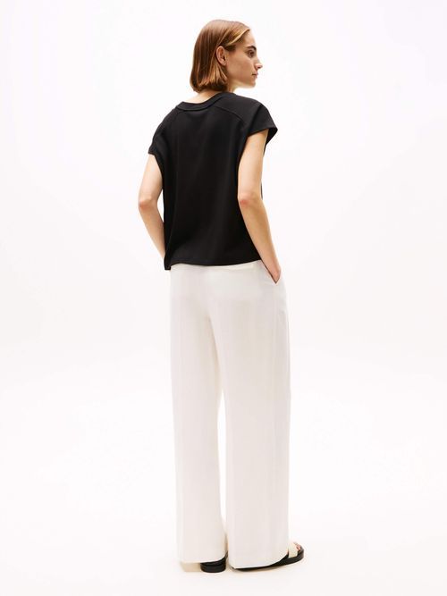 Tommy Hilfiger - Áo thun tay ngắn nữ Relaxed Modern Cody Cap Sleeve