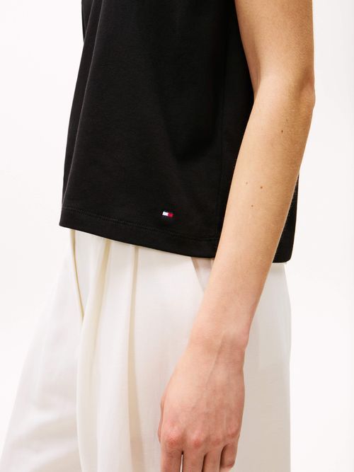 Tommy Hilfiger - Áo thun tay ngắn nữ Relaxed Modern Cody Cap Sleeve