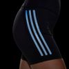 adidas - Quần ngắn ống bó Nữ DailyRun 3-Stripes Five-Inch Short Leggings